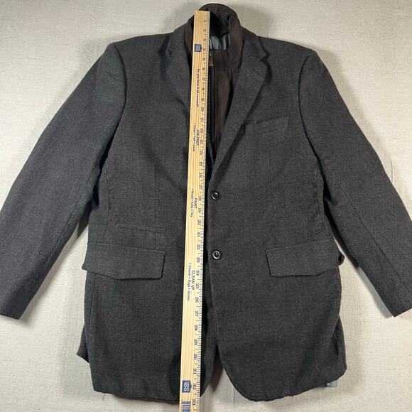 Pronto Moda Men's Blazer 42L Brown Plaid Jacket Wool Cashmere Layered Sport Coat - Picture 9 of 11